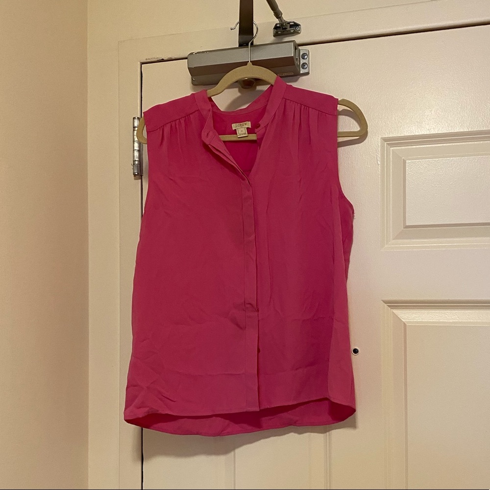 J CREW Button Down Sleeveless Blouse